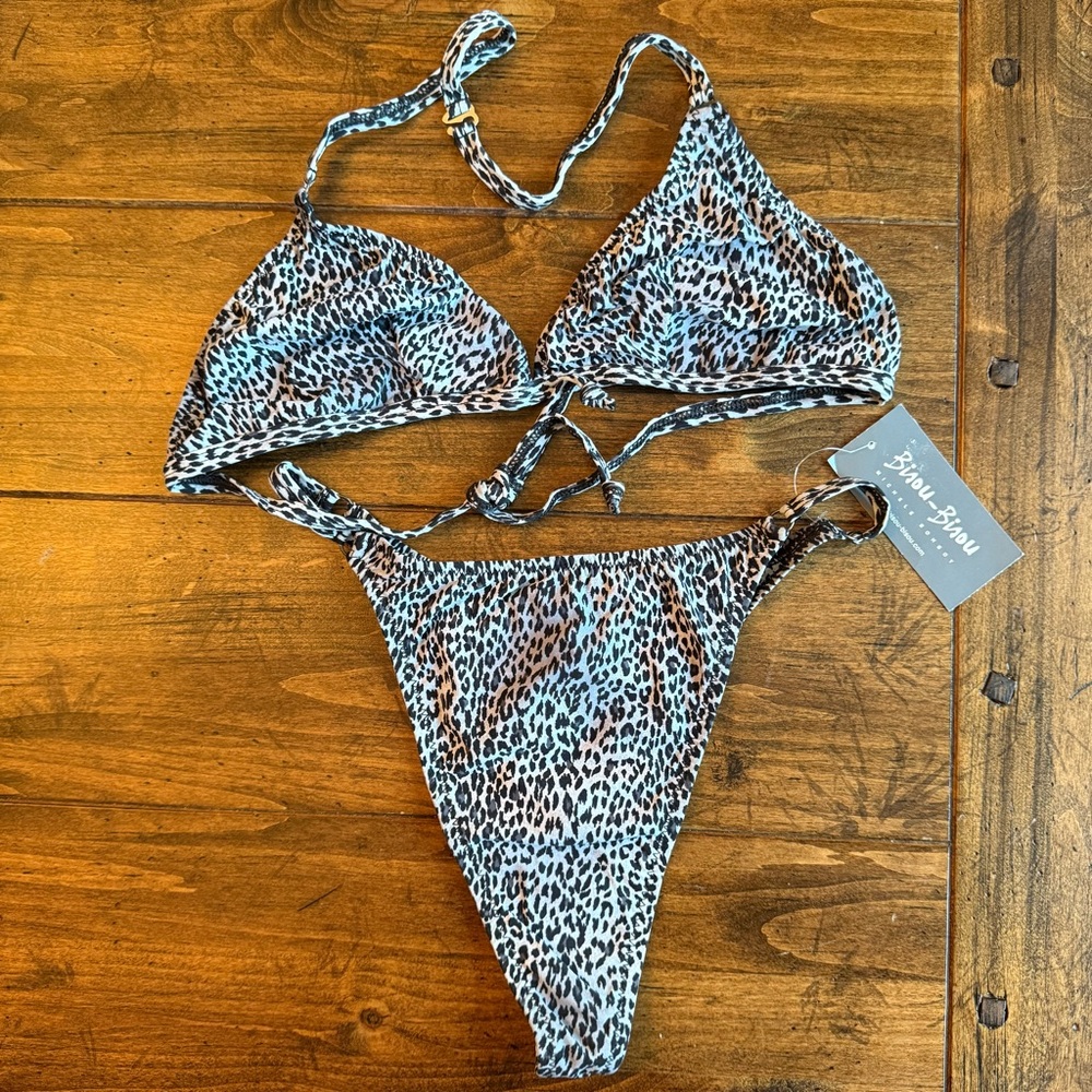Style#ANM43 NWT Vintage Leopard Bikini Set